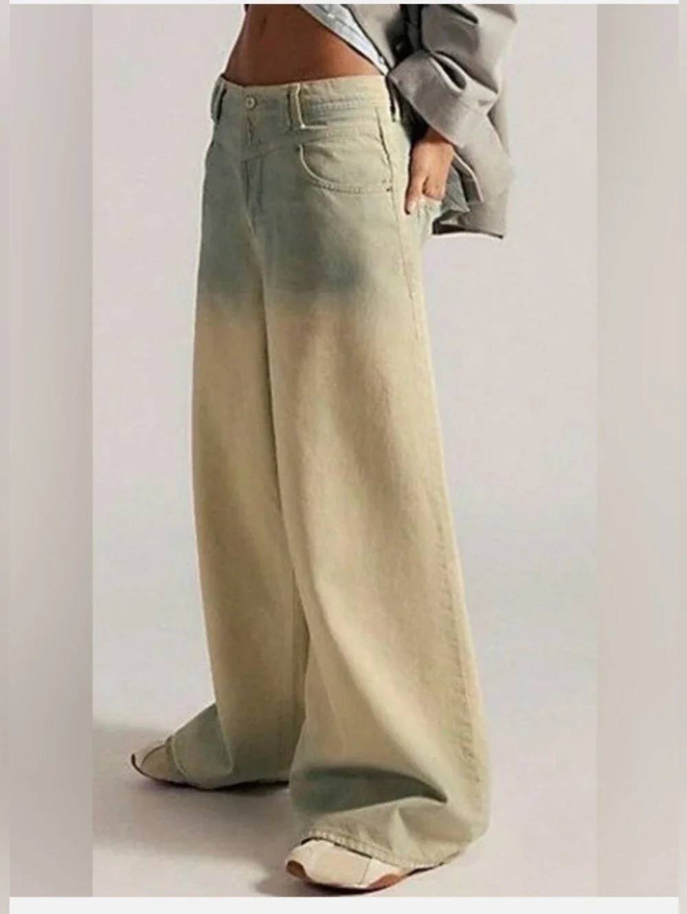 NWOT We The Free Give & Take Baggy Wide Leg Jeans Sample